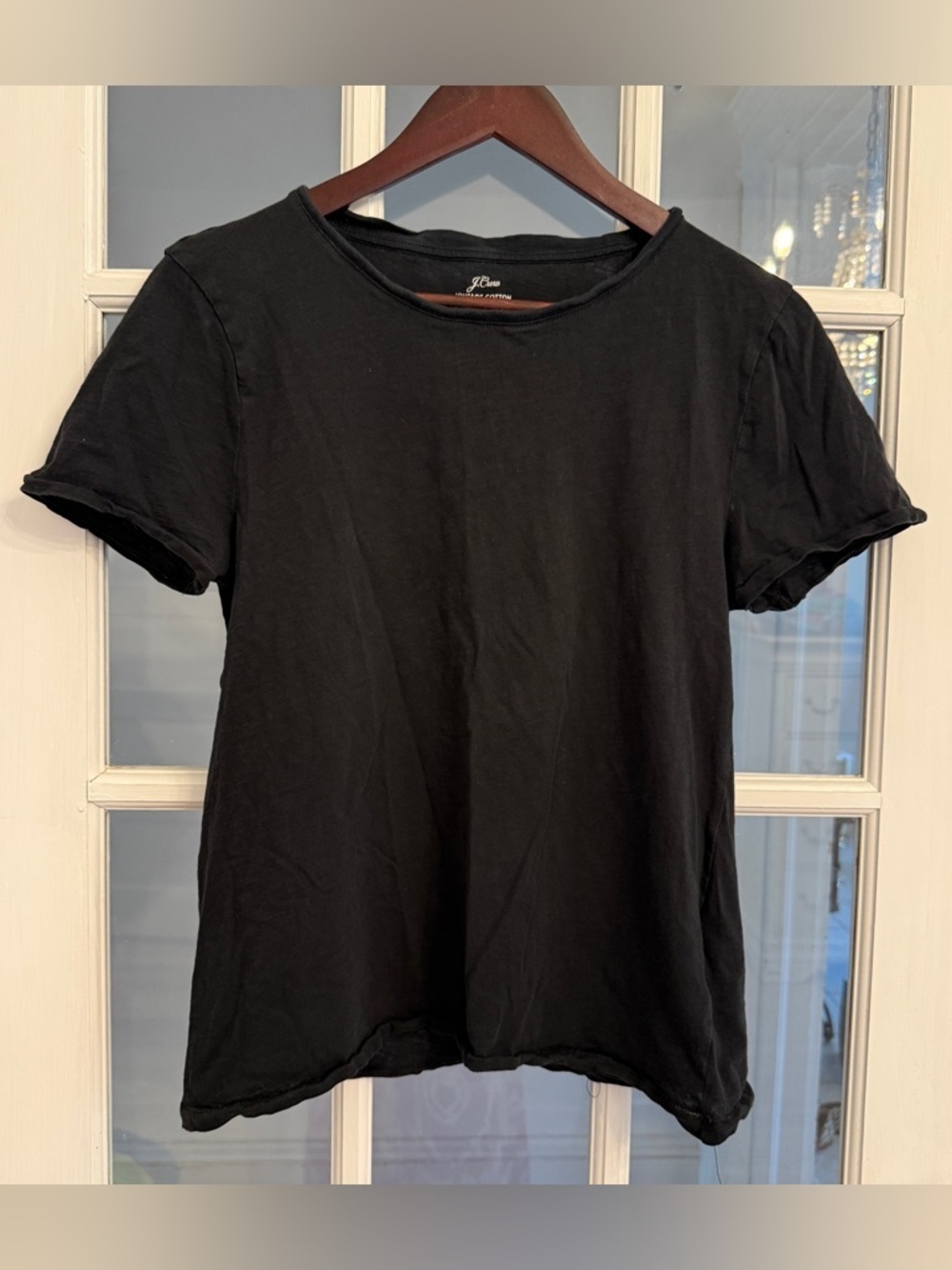 J. CREW Women's Black Vintage Cotton Short Sleeve Crewneck Tee Size M